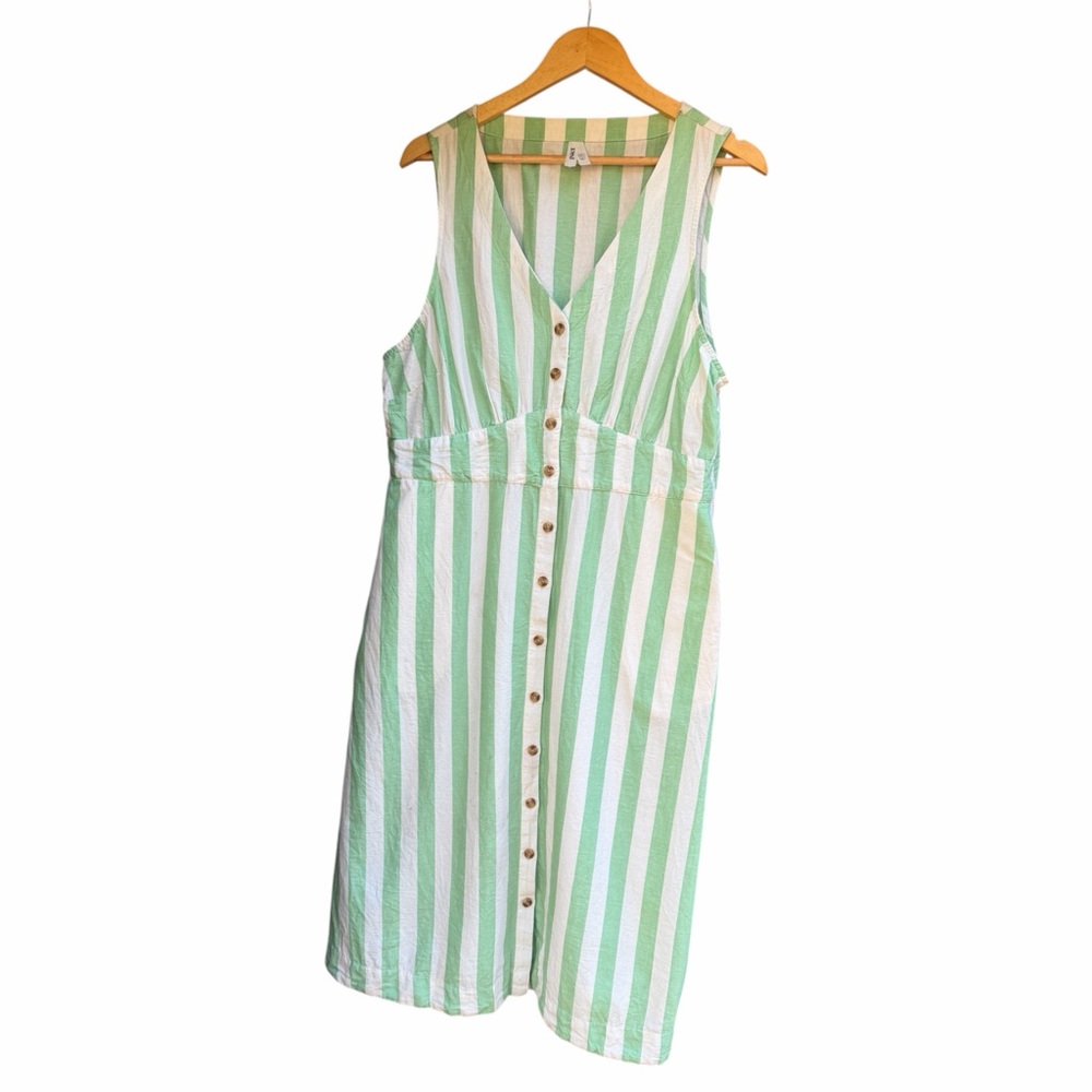 Pact Organic Linen Button Up Dress XL